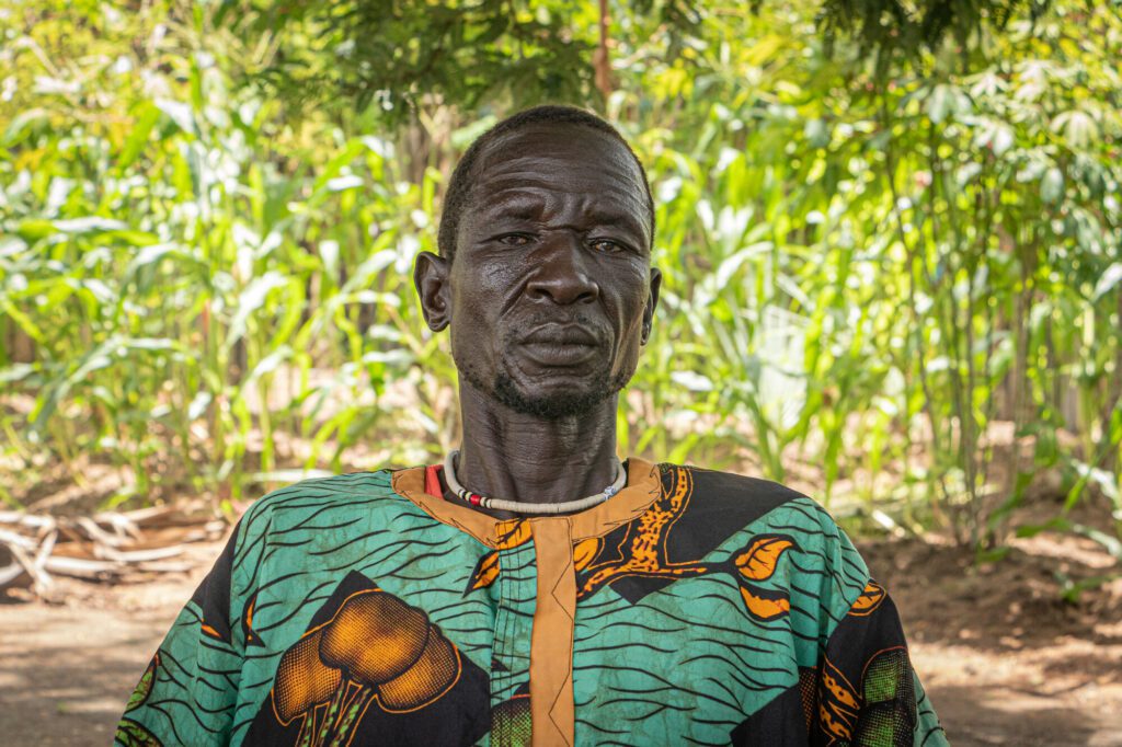A male patient after malaria treatment in South Sudan