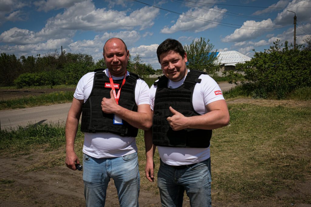 Anton Rozhanskyi and Heorhii Peltek, Medair`s Emergency Response Team