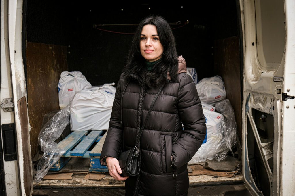Nadiia, a 39-year-old IDP who fled to Lanivtsi from Kakhovka, a city near de-occupied Kherson