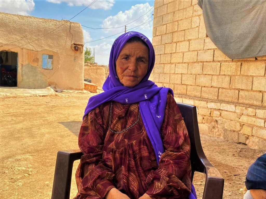 Kamila in her house in Tal Daden village in rural Aleppo.